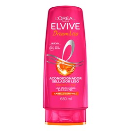 L'Oréal Paris Elvive Dream Liso Acondicionador, Efecto Keratina Anti Frizz Hasta por 72h, Resistente a la Humedad, Cabello Liso y Sedoso, 680ml
