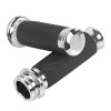 Unbranded Black + Chrome 1" Electronic Handle Grips For Harley