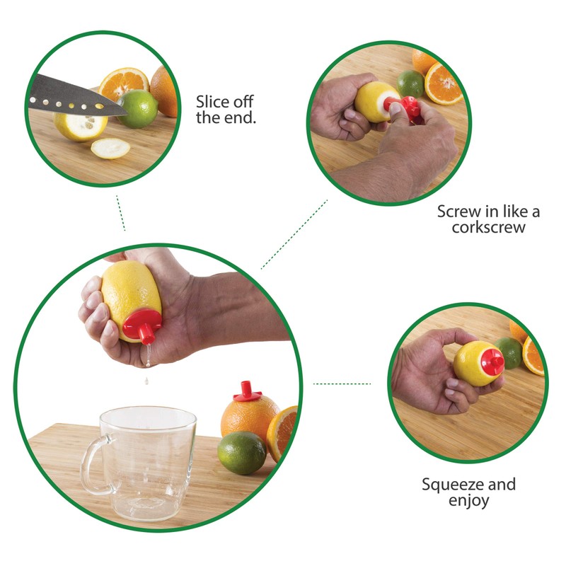 Kitchen + Home Citrus Tap – Portable Lemon Lime Juicer