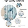 Emwnodti Sea Turtle Shower Curtain, Teal Blue Ocean Themed Beach