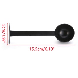 2 Pcs Coffee Scoop for Ground Coffee, Espresso Coffee Bean Spoon Espresso Tamper Tablespoon Measure Spoon with Pressed Bottom for Coffee Bean Press Coffee Grinding Pressing, Black