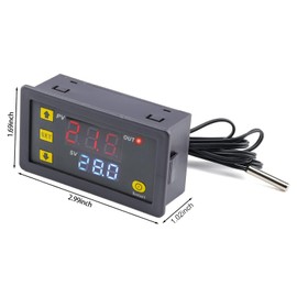 Aideepen W3230 20A 12V Digital Thermostat Digital Temperature Controller Regulator Heating Cooling Control Thermometer Instrument