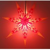 Guru-Shop Foldable Advent Light Paper Star, Christmas Star, Mercury Red,