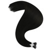 Moresoo Nanoring Real Hair Extensions, 60 cm, Black, Stylish Invisible