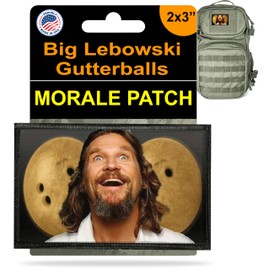 Redheadedtshirts - The Big Lebowski Gutterballs Morale Patch | Lebowski 2x3 Funny Tactical Patch for Your Plate Carrier Accessories, Backpack Hook and Loop Tactical Gear | Funny Morale Patches