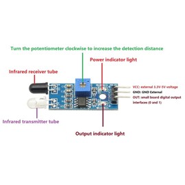 10Pcs IR Infrared Obstacle Avoidance Sensor Module,Proximity Sensor for Arduino Smart Car Robot