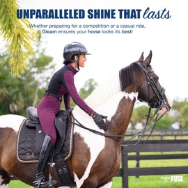 EquiFUSE Gleam Moisturizer + Shine Serum for Horses | detangles even the unruliest Manes and Tails | provides long-lasting Shine | 8oz