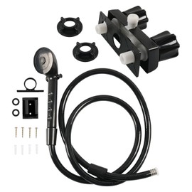 Carkio RV Shower Faucet & Shower Head & Hose High Pressure Water Saving RV Shower Kits Replacement for Travel RV, Camper, Van, Travel Trailer, Motorhome, Boat, Black