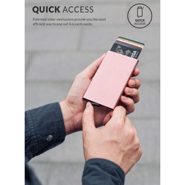 VULKIT Men's or Women's Automatic Metal Credit Card Holder Pop Up Credit Card Holder RFID Blocking