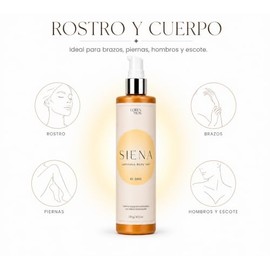 SIENA 01 Oro 120g Crema Corporal Iluminadora Efecto Bronceado, Body Glow Para Rostro y Cuerpo, Acabado Luminoso y Satinado, Loren Mos.