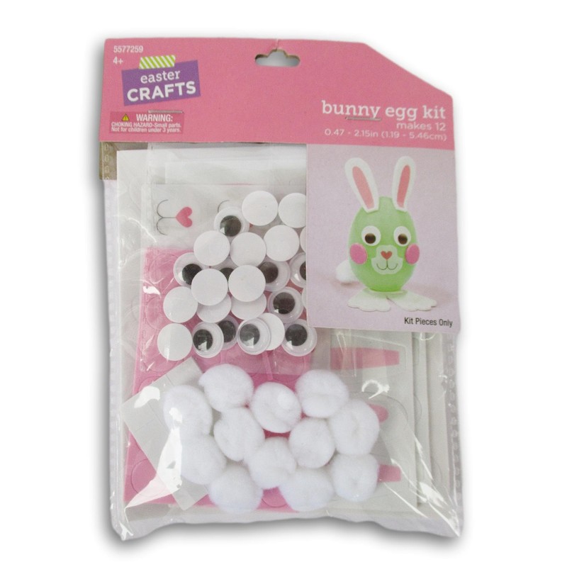 Bunny Egg Craft Kit for Easter - Makes 12