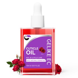 gelike ec Nail Cuticle Oil for Moisturize and Repair Easy and Quick Absorb Cuticles Care Treatment - Natural Rose Smells for Women and Men Dry Damaged Thin Nails