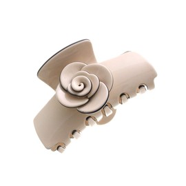 VINGTAINE H7401-BE Camellia Design Hair Claw Flower Flower Hair Accessory Rose Office Daily