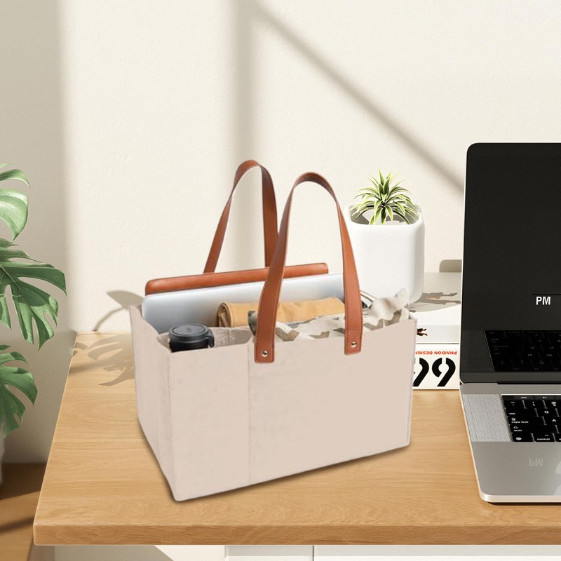 Utility Tote Bag, 14x8x9 Large Capacity Felt Utility Tote with