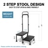 2 Step Stool with Handle for Elderly - Bed Steps