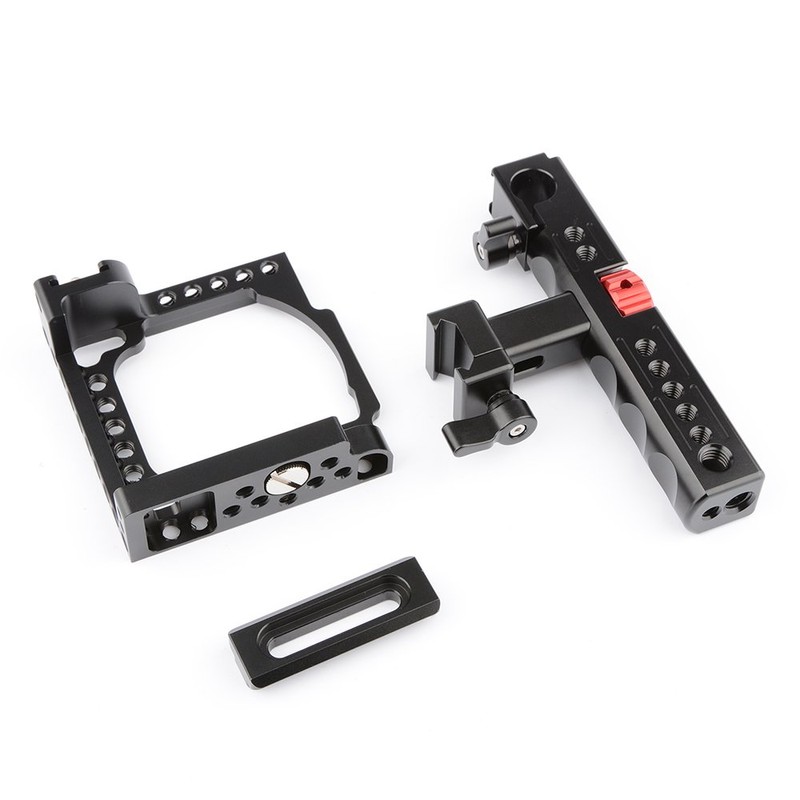 CAMVATE Camera Cage, 360 Degree Rotation, 1/4 & 3/8 Screws,