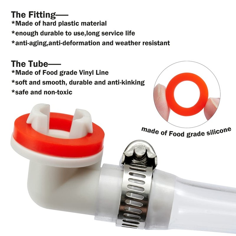 LitKiwi Improved Window Air Conditioner Drain Kit,AC Drain Hose Elbow