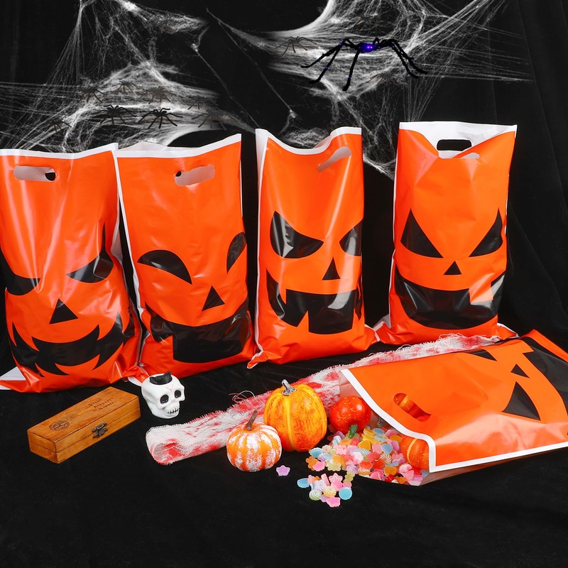 CINECE Halloween Wrapping Bag, Handbag, 24 Pieces, Large Plastic Bag,