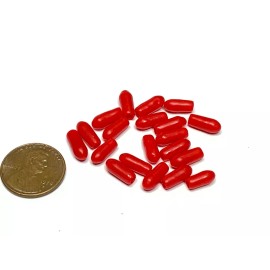 Endlessparts 10 Pieces Red sleeve cap for 6mm rubber tube cap cover silicone switch E1