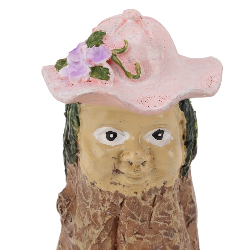 Garden Style Tabletop Ornament Tree Stump Man Exquisite Resin Figurines