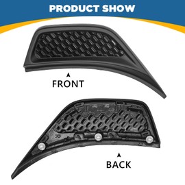 TOPUS Pair front Wheel Eyebrow Side Fender Air Conditioning Vent Outlet Cover Trim Kit for Jeep Wrangler JL & Gladiator JT 2018-2024 Replace OE#68297664AE 68297665AE, Black, Left & Right Side