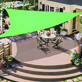 Greenbay Light Green Patio Anti-UV Shade Sail - 2x2x2m Triangle - Gazebo Sail Awning Canopy