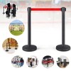 Yaheetech Black Baking Varnished Stanchion Post Rope Barriers -2 Pack