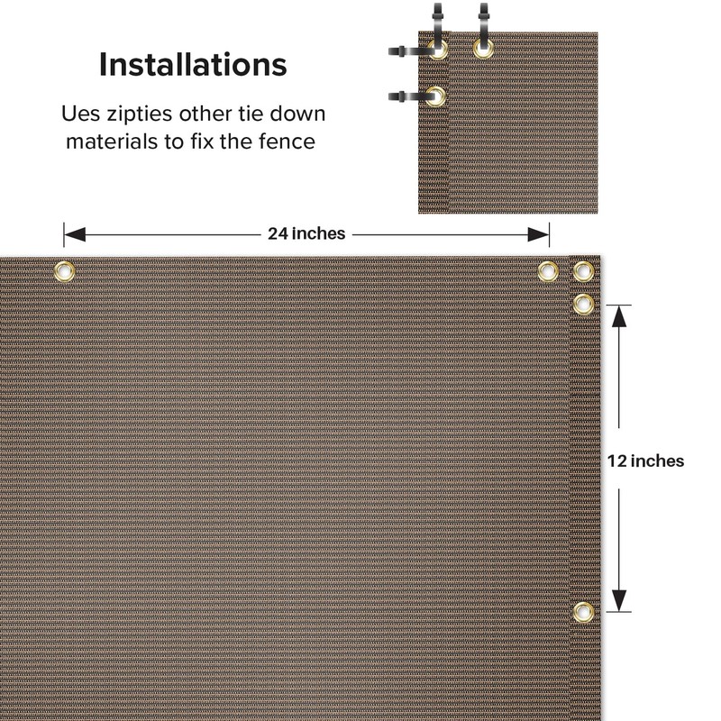 INFRANGE 2.5' x 50' Balcony Privacy Fence Screen Mesh Windscreen