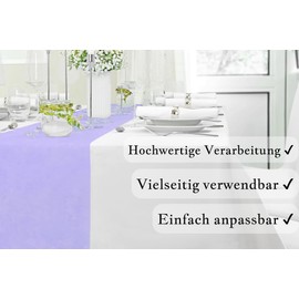 MODERNO Non-Woven Table Runner, Purple, Modern, Festive Decoration for Outdoor Tables, Party, Birthday, Wedding, 30 cm x 25 m