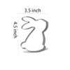 Keewah Rabbit Bunny Cookie Cutter, 4.5”, Stainless Steel
