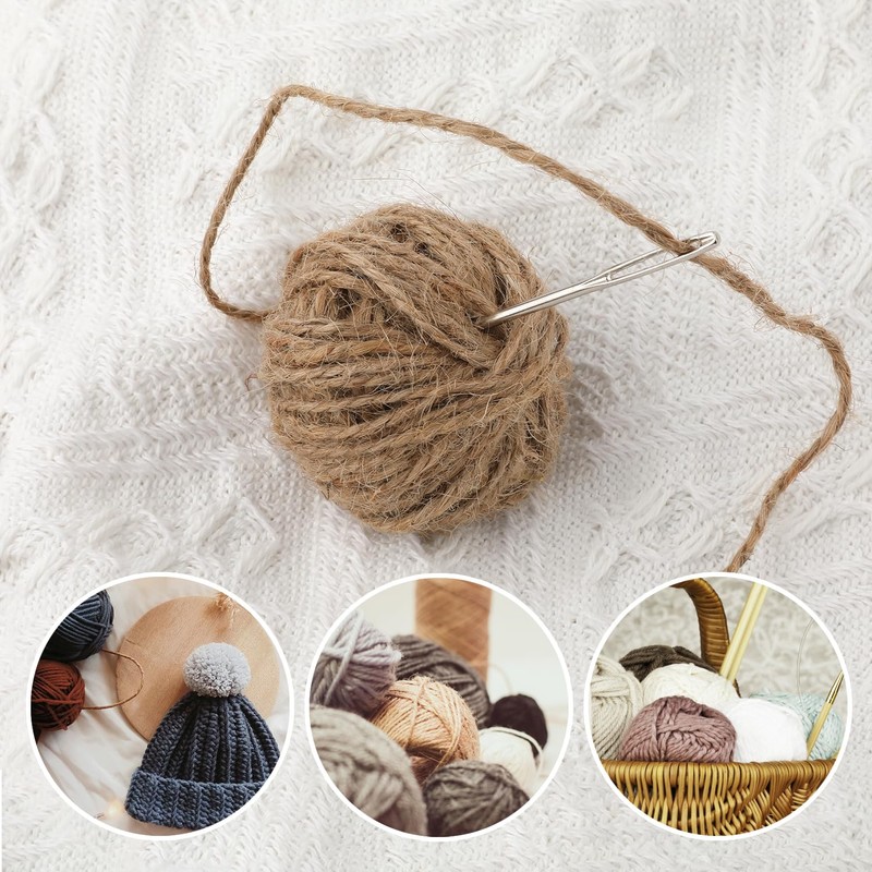 12pcs Self Threading Needles with 12pcs Large Eye Sewing Needle,