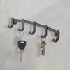 iDesign York Lyra Wall-Mounted Key Holder, Metal Key Hooks Strip