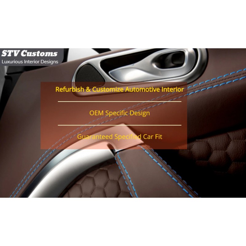 Kar Designers Real Leather Brown Center Console Lid Cover Fit