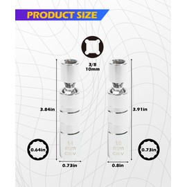 SCUARI Automobile Spark Plug Socket,Thin Wall Swivel Magnetic Spark Plug Socket Set,Car Accessories 12-Point Design Spark Plug Removal Tool,Spark Plug Wrench,Suitable for Cars,SUVs (16mm-Short)