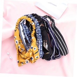 Ipetboom Stylish Chiffon Knot Headband for Women Elastic Hairband in Floral Design Comfortable Crossover Hair Wrap for Fashion and Workout