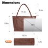 Large Tote Bag for Women Work with Zipper 16L Vegan