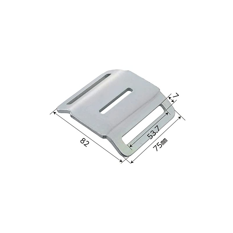 pa-man Double Plate Buckle, Steel, Hardened for 2.0 inches (50
