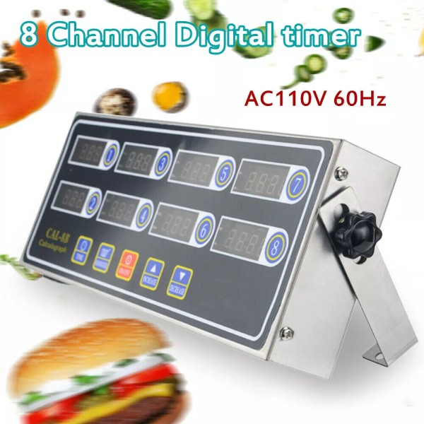 Unbranded 8 Channel Digital Shaking Timer CAL-8B Kitchen Timers 110V