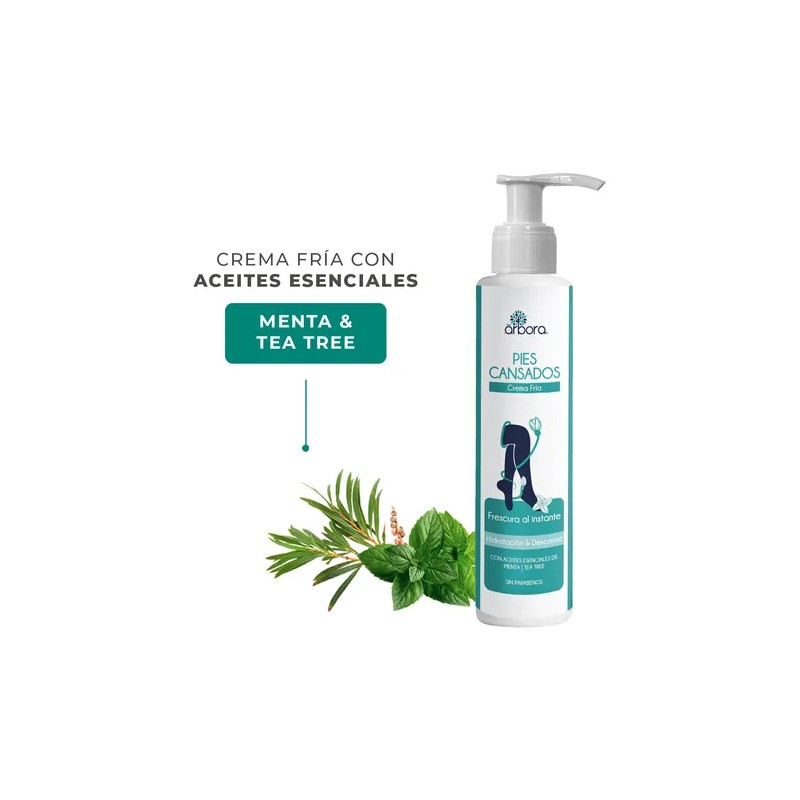 Crema Hidratante Pies Cansados Menta + Mentol + Tea Tree