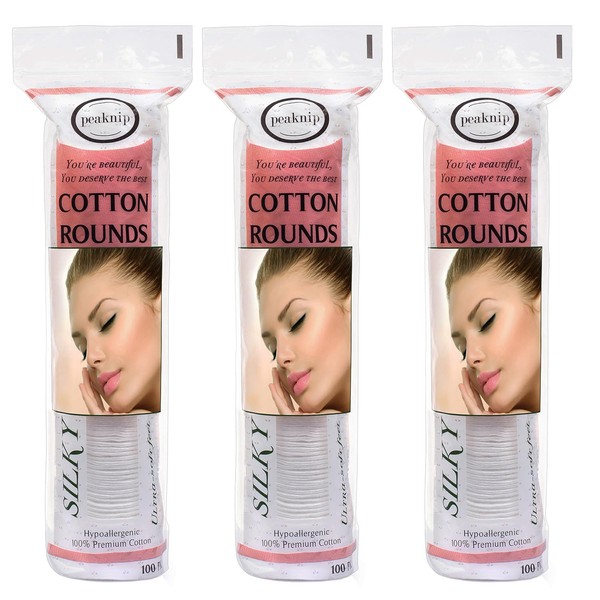 Premium 100% Cotton Rounds (300 Count) - Soft and Gentle