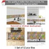 Kakofaci Peel and Stick Tile Stickers 12 Pcs(6X6 Inch) Backsplash