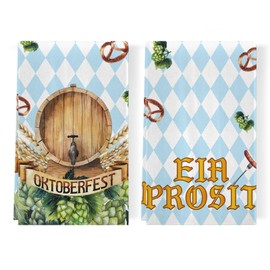 Jiudungs Blue Oktoberfest Kitchen Towels Set of 2 Octoberfest Dish Towels 18x26 Inch German Bavarian Octoberfest Beer Party Decorations and Supplie for Home