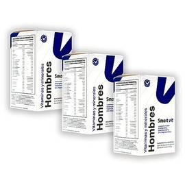 SMART VIT Paquete de 3 piezas Vitaminas y Minerales Hombres Smar Vit 30 capsulas c/u suplemento alimenticio
