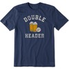 Life is Good. Men's Double Header Baseball & Beer SS