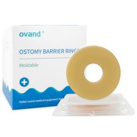 Ostomy Barrier Rings - Ostomy Supplies - 2 mm Thickness Moldable Ostomy Rings Medical Grade Hydrocolloid Adhesive Barrier Rings Better Seal for Ostomy Bags (Box of 10)