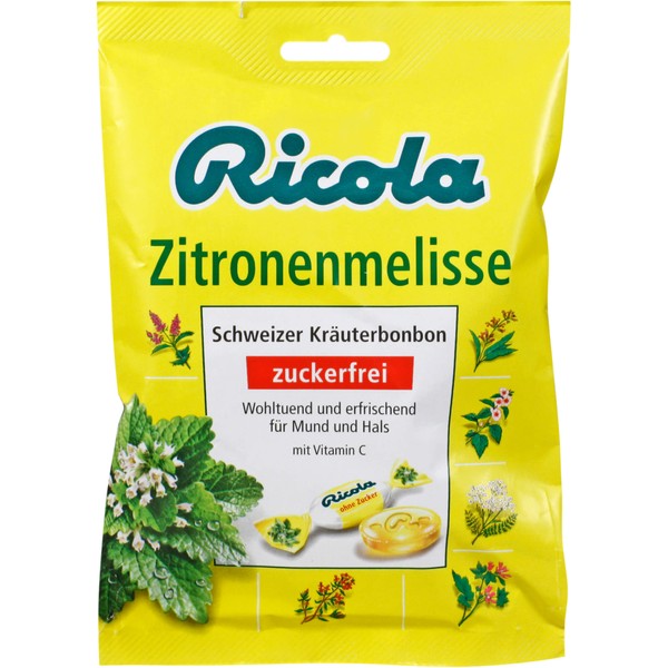 Ricola Zitronenmelisse Schweizer Kräuterbonbon zuckerfrei, 75 g Candies