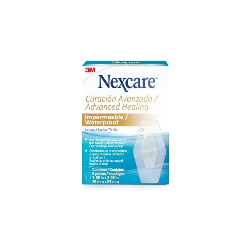 NEXCARE 3M Banditas Adhesivas Curación Avanzada Transparentes 6 piezas