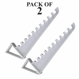 MUIZZ Clothes Hangers Space Savers Over Door Coat Hangers Hooks Overdoor Ironing Hooks Heavy Duty Laundry Storage Organiser for Bathroom Bedroom Clothing Accessories White Hold 20 Hangers (Pack of 2)