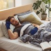 2 Pairs Cotton Eczema Gloves Sleeping,L,Deep Blue,Closed-top