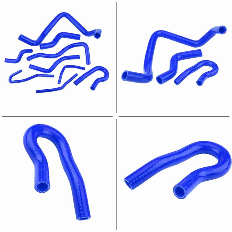 9pcs Silicone Radiator Hose Kit, Water High Temp Resistance, for